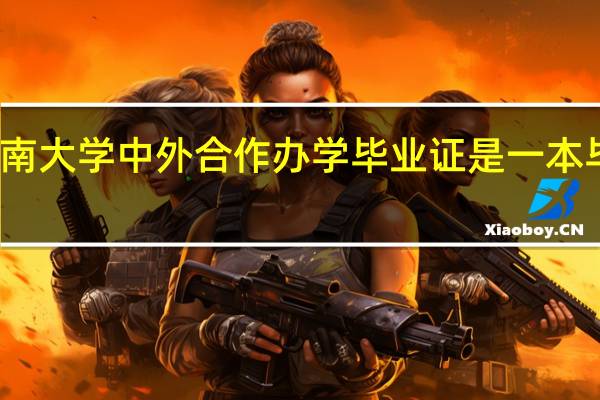 河南大学中外合作办学毕业证是一本毕业证吗