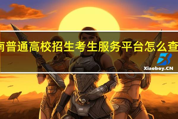 河南普通高校招生考生服务平台怎么查录取情况