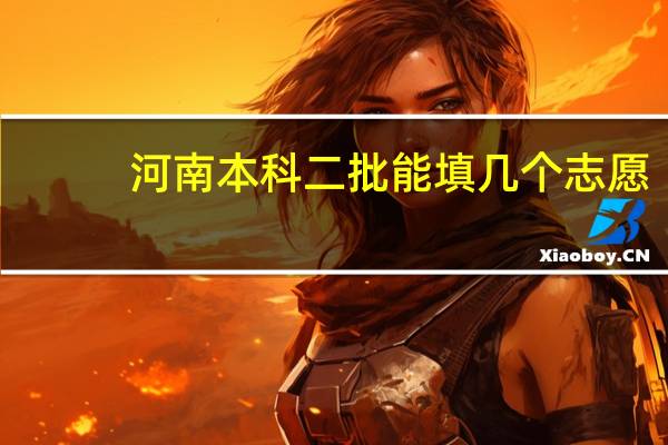 河南本科二批能填几个志愿