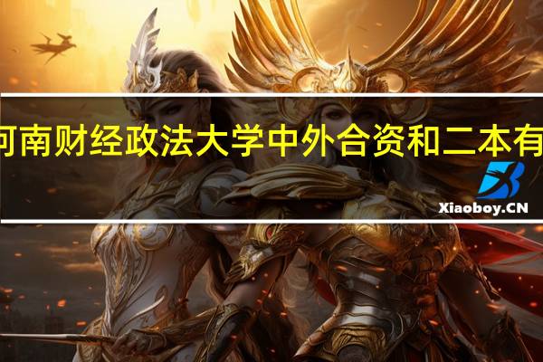 河南财经政法大学中外合资和二本有啥区别