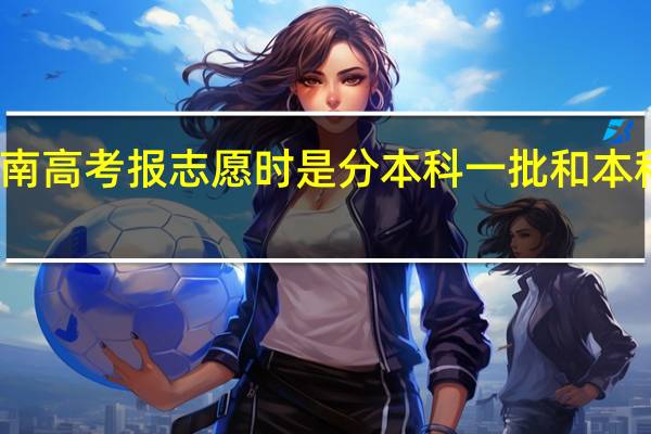 河南高考报志愿时是分本科一批和本科二批吗