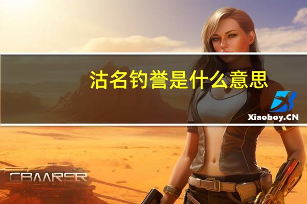 沽名钓誉是什么意思