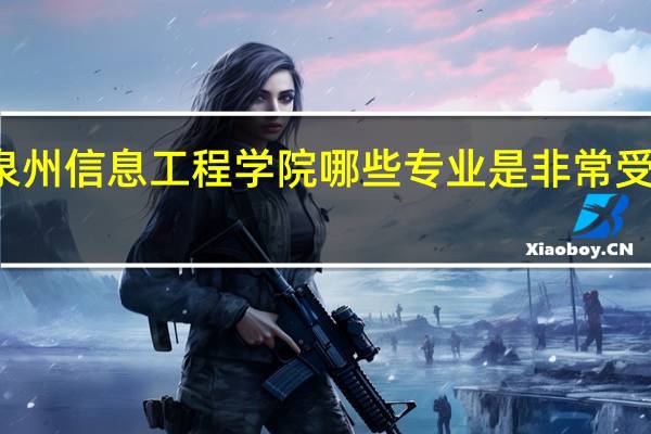 泉州信息工程学院哪些专业是非常受欢迎的