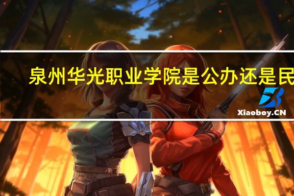 泉州华光职业学院是公办还是民办