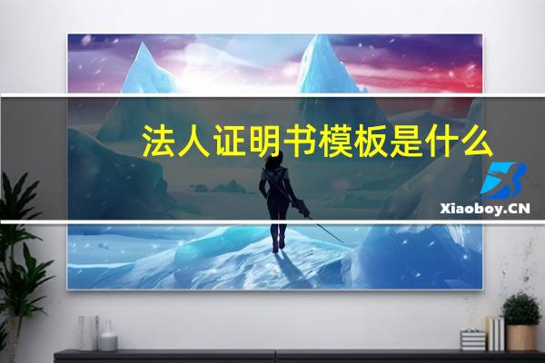 法人证明书模板是什么(法人代表证明书样板)