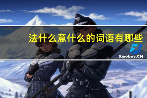法什么意什么的词语有哪些?