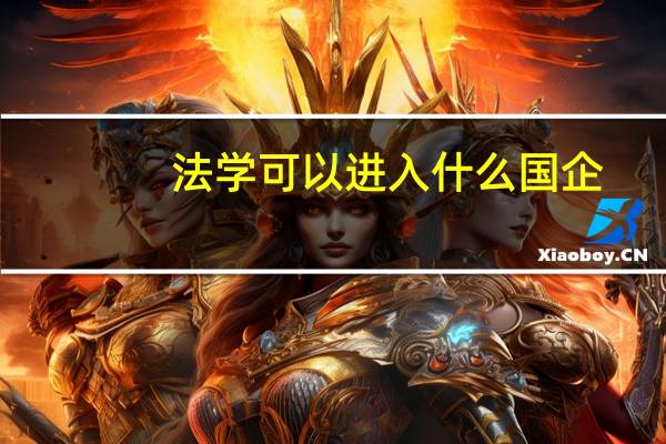 法学可以进入什么国企
