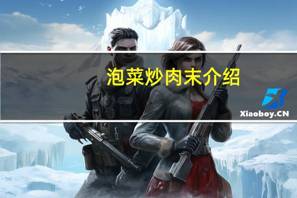 泡菜炒肉末介绍