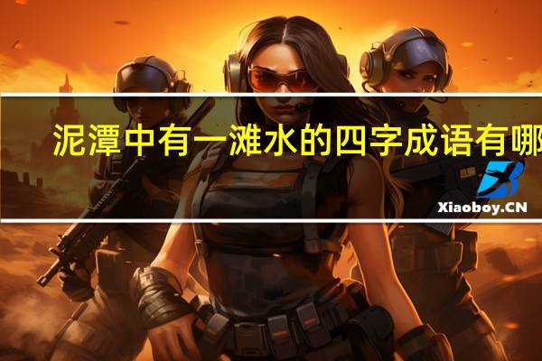 泥潭中有一滩水的四字成语有哪些