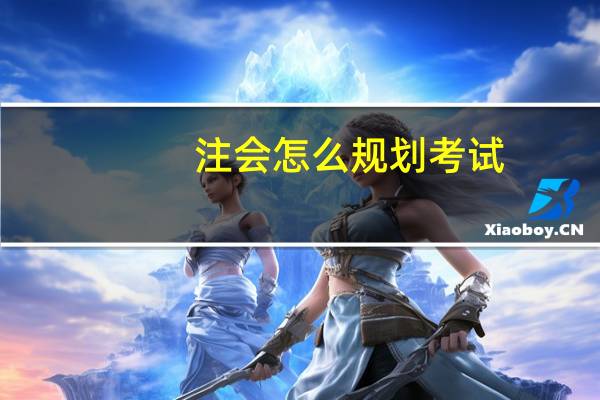 注会怎么规划考试