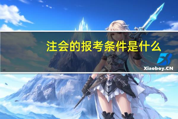 注会的报考条件是什么