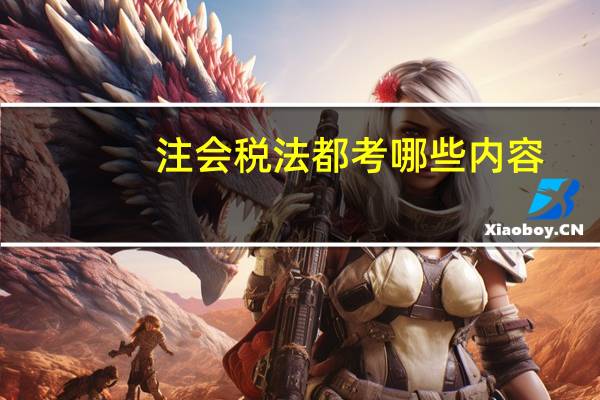 注会税法都考哪些内容