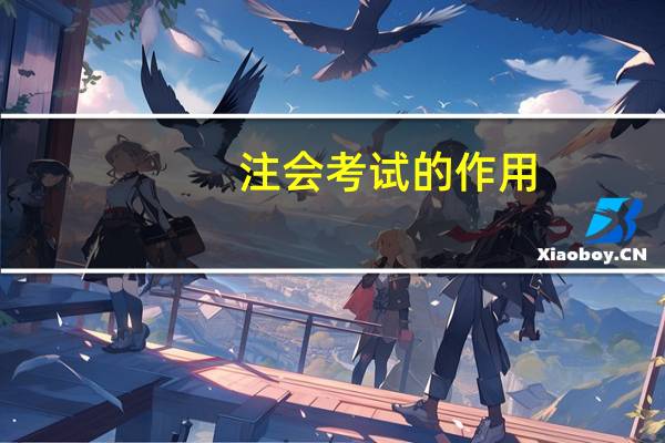 注会考试的作用