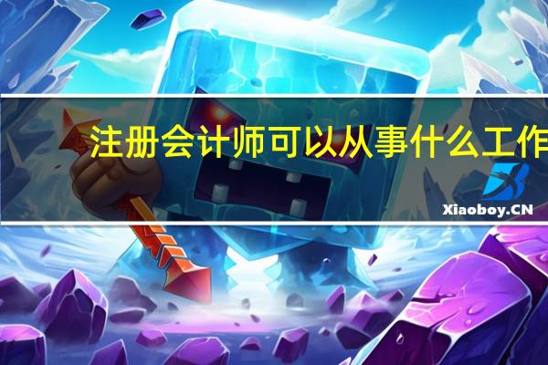 注册会计师可以从事什么工作