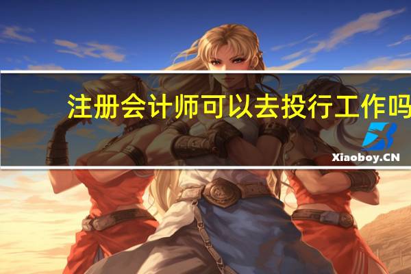注册会计师可以去投行工作吗