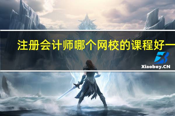 注册会计师哪个网校的课程好一点，能给个建议么