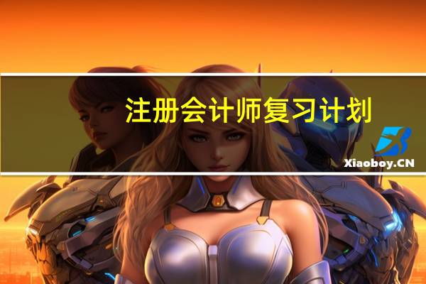 注册会计师复习计划