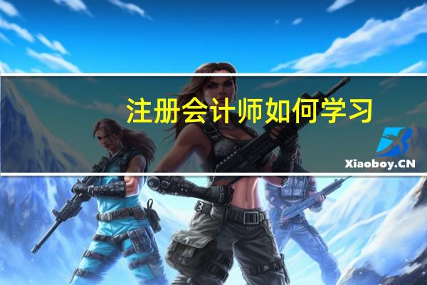 注册会计师如何学习