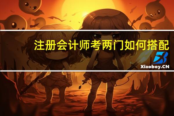 注册会计师考两门如何搭配