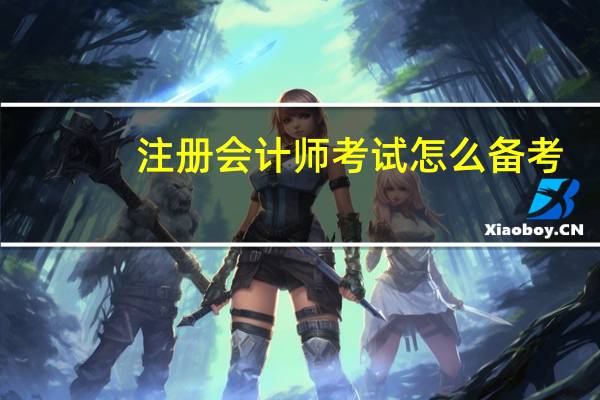 注册会计师考试怎么备考