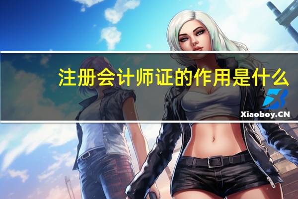 注册会计师证的作用是什么