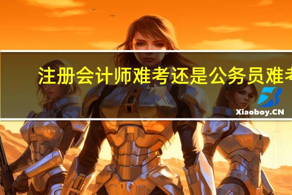 注册会计师难考还是公务员难考