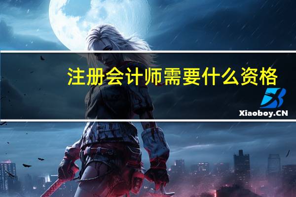 注册会计师需要什么资格