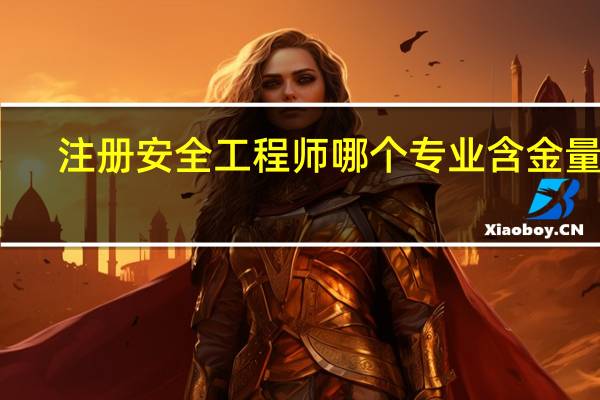 注册安全工程师哪个专业含金量高