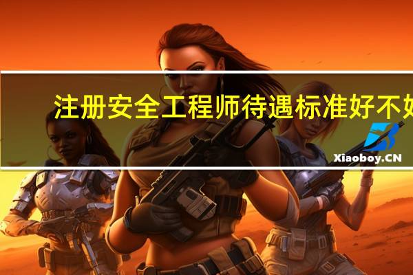 注册安全工程师待遇标准好不好