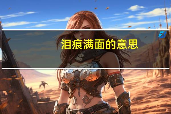 泪痕满面的意思