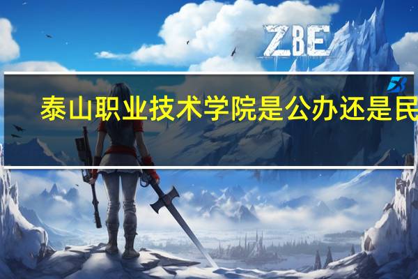 泰山职业技术学院是公办还是民办