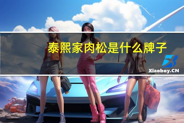 泰熙家肉松是什么牌子