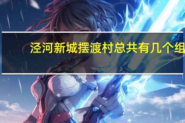 泾河新城摆渡村总共有几个组