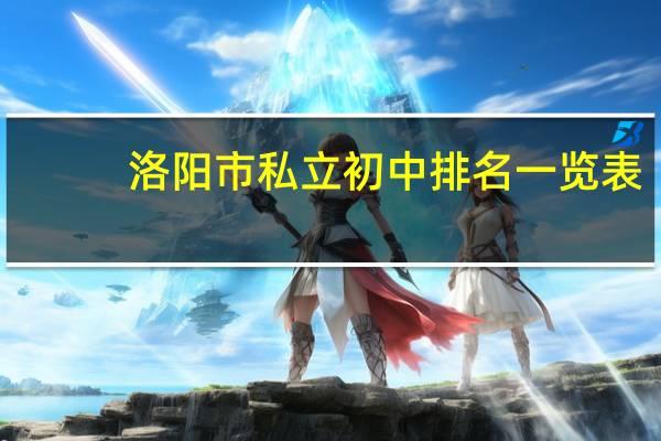 洛阳市私立初中排名一览表