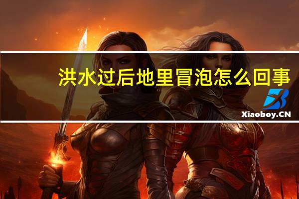 洪水过后地里冒泡怎么回事