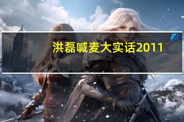 洪磊喊麦大实话2011（洪磊2012大实话）