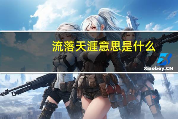 流落天涯意思是什么