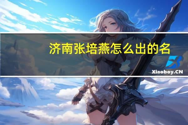 济南张培燕怎么出的名