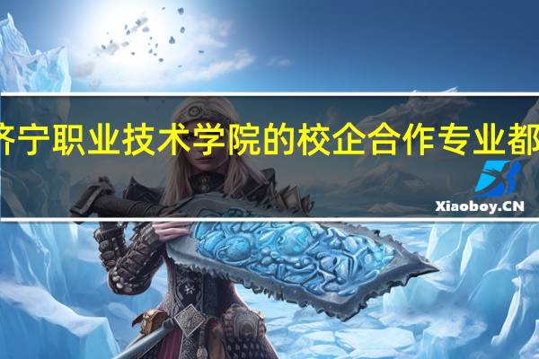 济宁职业技术学院的校企合作专业都有哪些