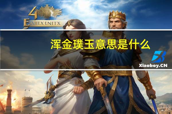 浑金璞玉意思是什么