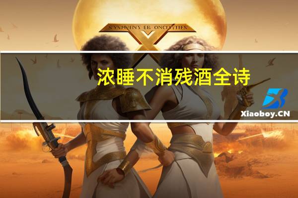 浓睡不消残酒全诗（浓睡不消残酒）