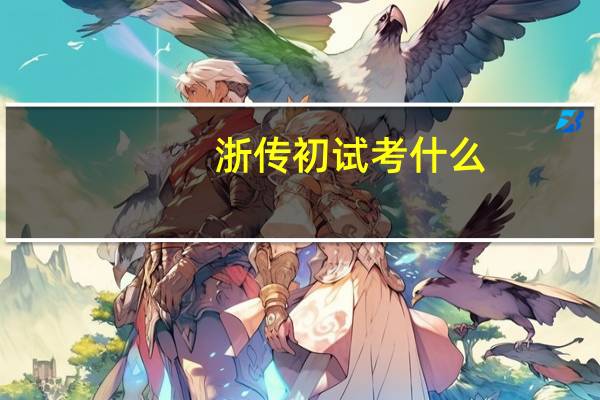 浙传初试考什么