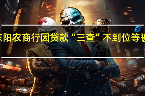 浙江东阳农商行因贷款“三查”不到位等被罚140万元