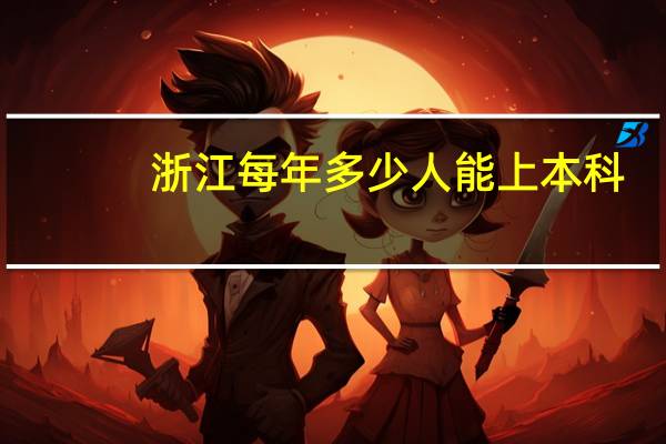 浙江每年多少人能上本科