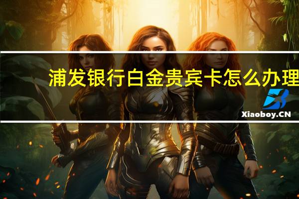 浦发银行白金贵宾卡怎么办理