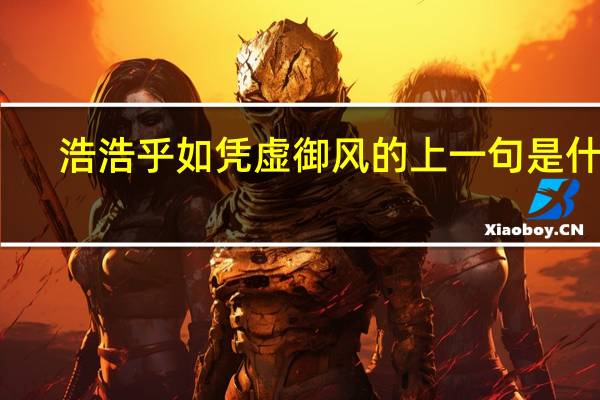 浩浩乎如凭虚御风的上一句是什么