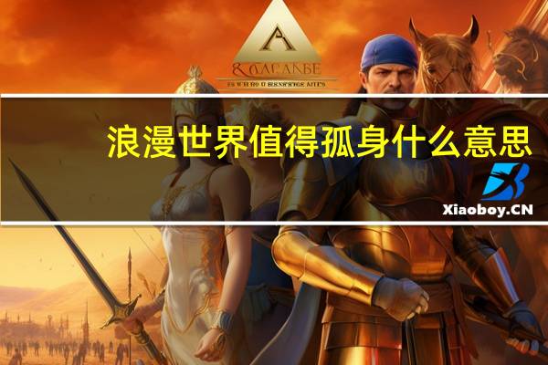 浪漫世界值得孤身什么意思