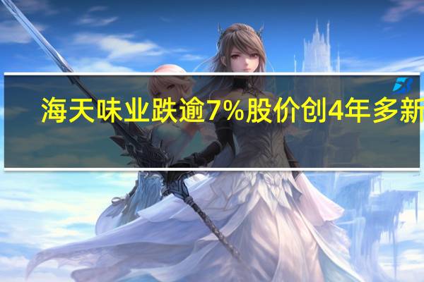 海天味业跌逾7% 股价创4年多新低