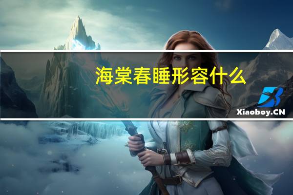 海棠春睡形容什么