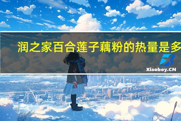 润之家 百合莲子藕粉的热量是多少